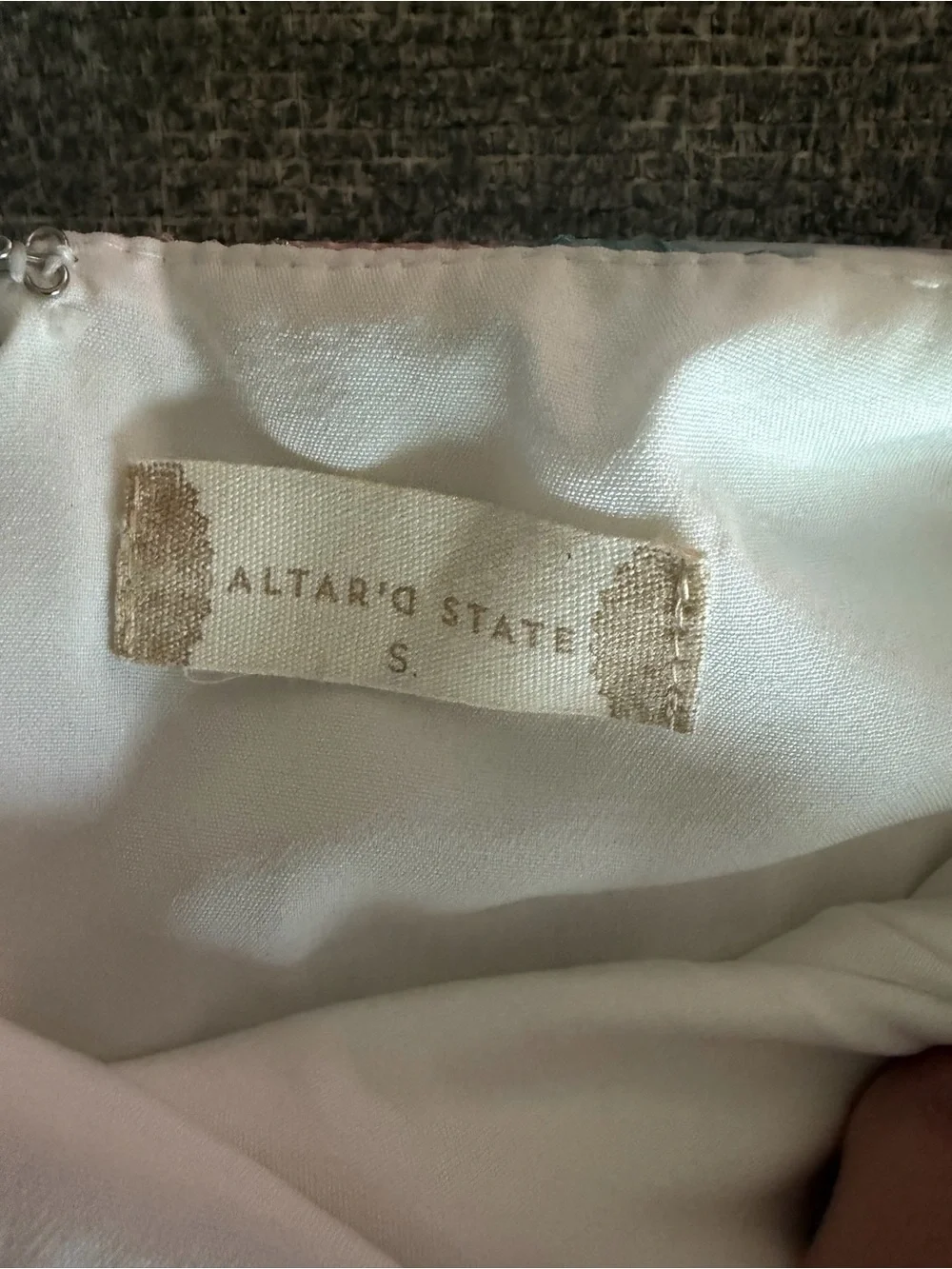 Altar’d State Dress with Pink Floral Embroidery